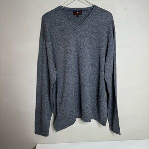 Toscano Mens Pure Wool Long Sleeve V Neck sweater
